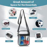 Sleek black crossbody bag made from durable transparent PVC