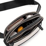 White Color Block Crossbody Bag