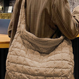 Trendy beige quilted handbag for everyday use