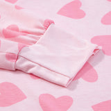 Pink Plus Size Heart Checkered Sweater