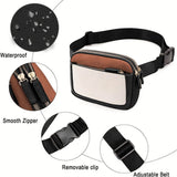 White Color Block Crossbody Bag