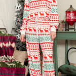 Cozy white Christmas pajama set perfect for holiday mornings