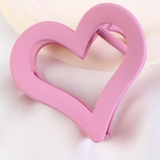 Black Frosted Heart Hair Clip