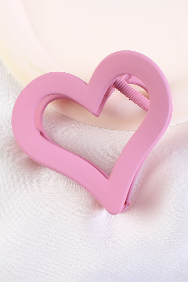 frosted hair clip heart design durable