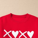 Red XOXO Heart Sweatshirt