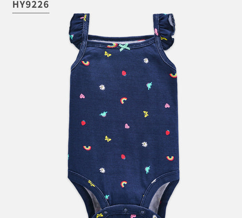 TinyJoy™ – Summer Cotton Romper Set for Baby Girls