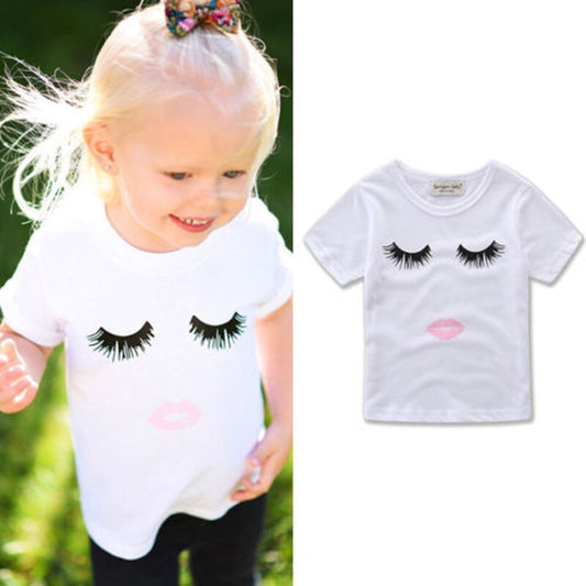 Family Matching Sets Outfit Eyelash Lips Printed