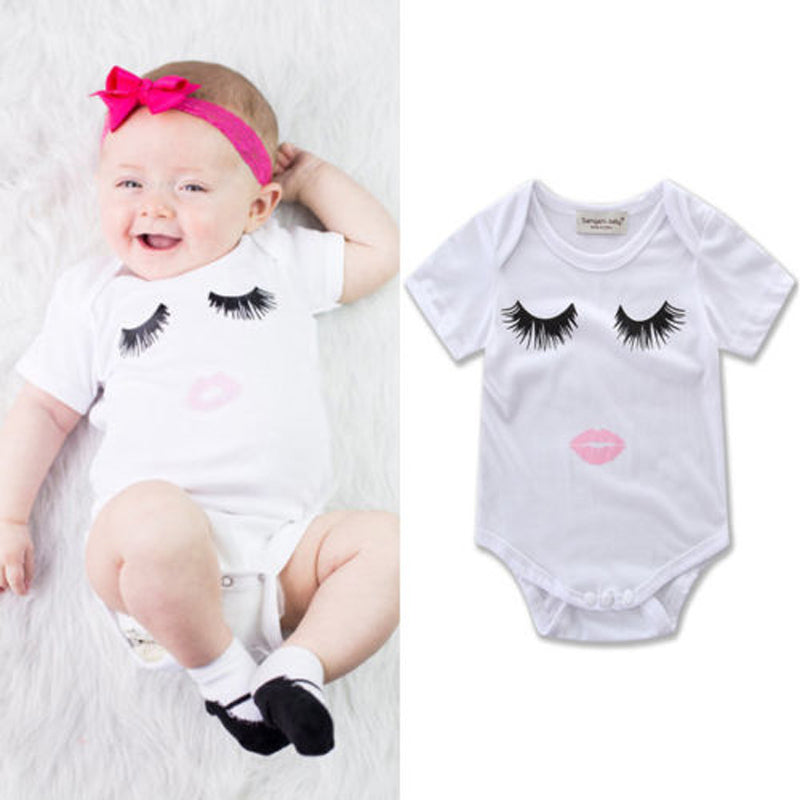 Family Matching Sets Outfit Eyelash Lips Printed