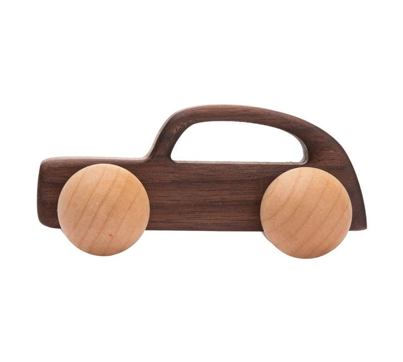 Wooden Cartoon Van Baby Toy