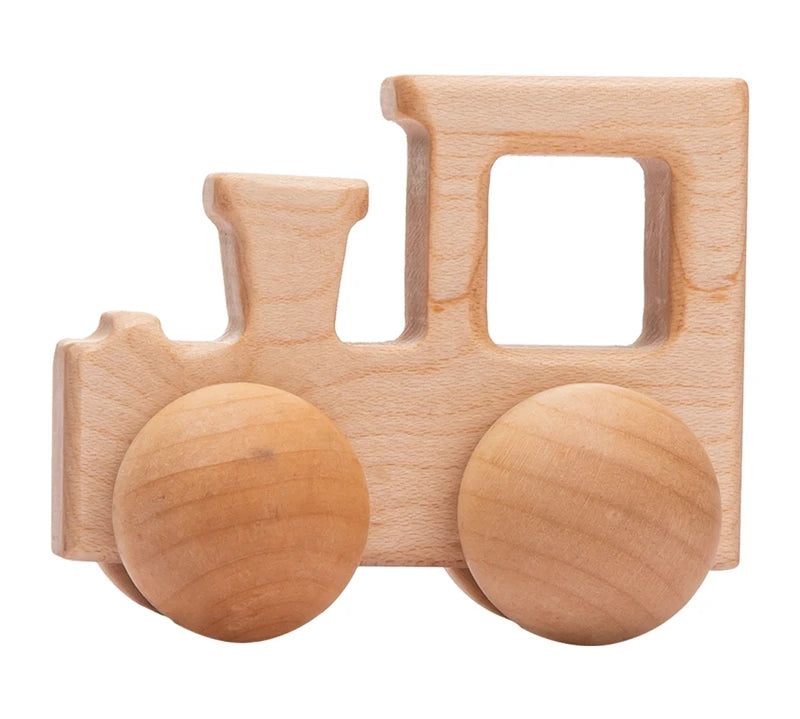 Wooden Cartoon Van Baby Toy