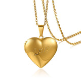 Vnox Custom Heart Locket Necklace