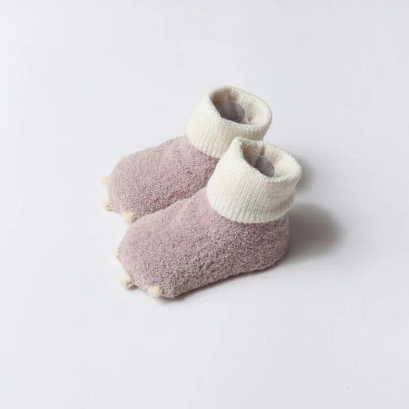 warm newborn baby socks -pink