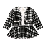 Plaid Coat & Tutu Dress