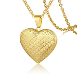 Vnox Custom Heart Locket Necklace