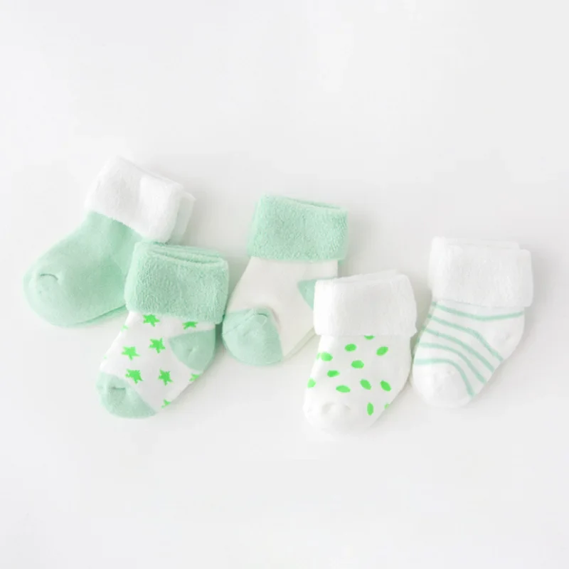 5 pairs of baby winter socks