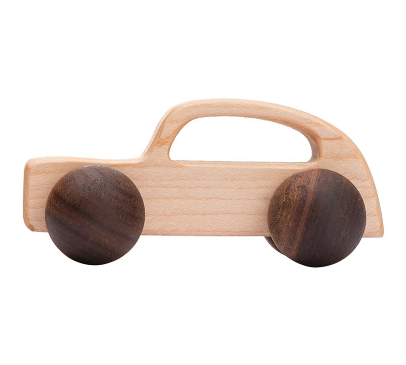 Wooden Cartoon Van Baby Toy