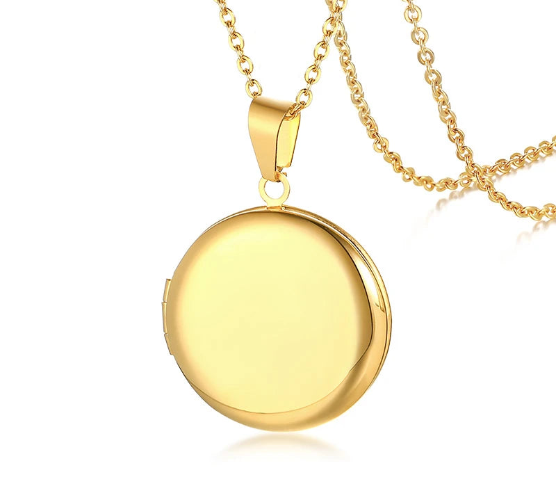 Vnox Custom Heart Locket Necklace
