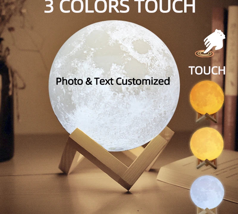 Personalized 3D Moon Lamp