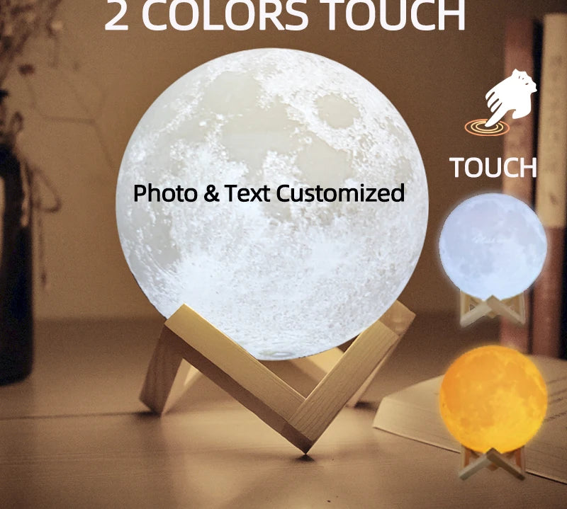 Personalized 3D Moon Lamp