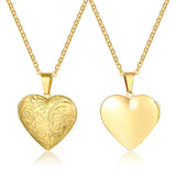 Vnox Custom Heart Locket Necklace
