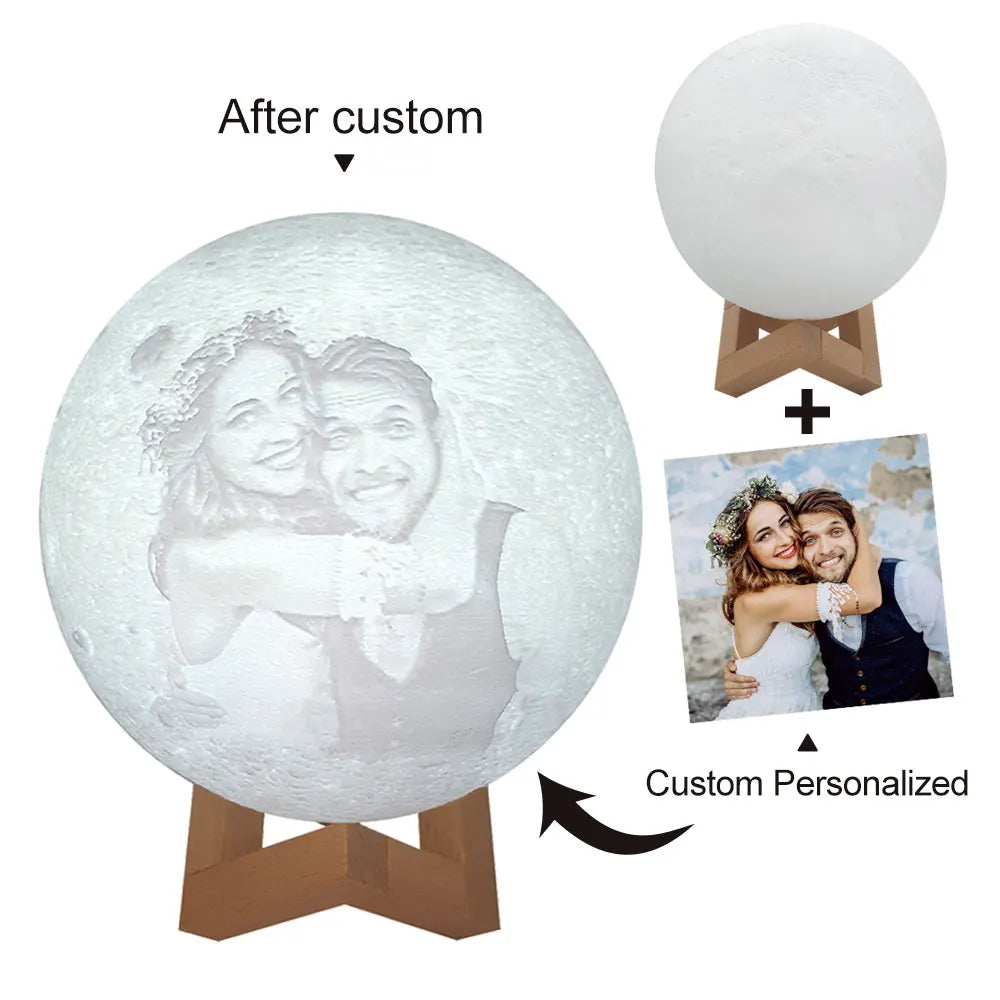 Personalized 3D Moon Lamp
