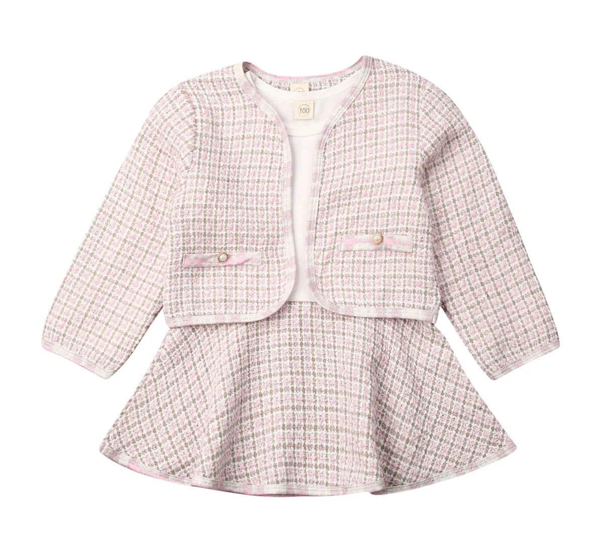 Plaid Coat & Tutu Dress