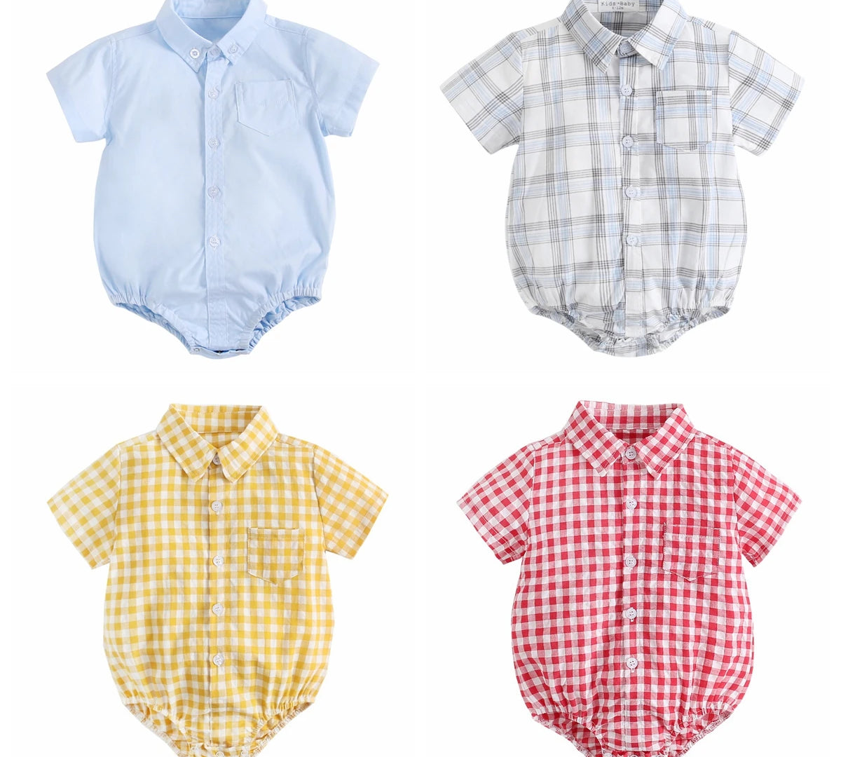 Sanlutoz cotton baby boys bodysuit in light blue