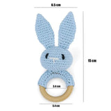 Crochet Bear Rattle Teether Toy