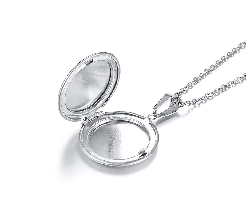 Vnox Custom Heart Locket Necklace