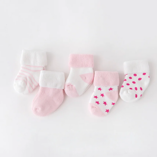 Warm and cozy socks for baby feet during winter