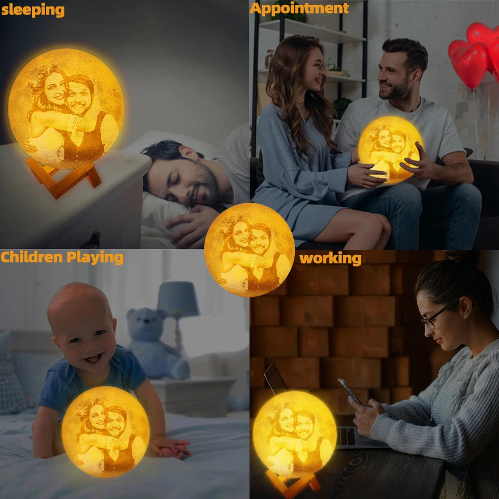 Personalized 3D Moon Lamp