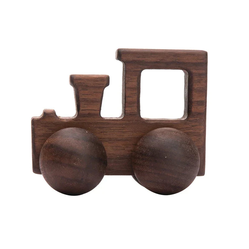 Wooden Cartoon Van Baby Toy