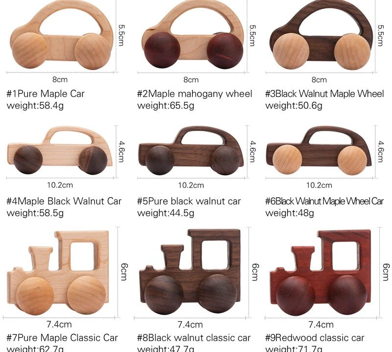 Eco-friendly wooden toy van for babies and toddlers
