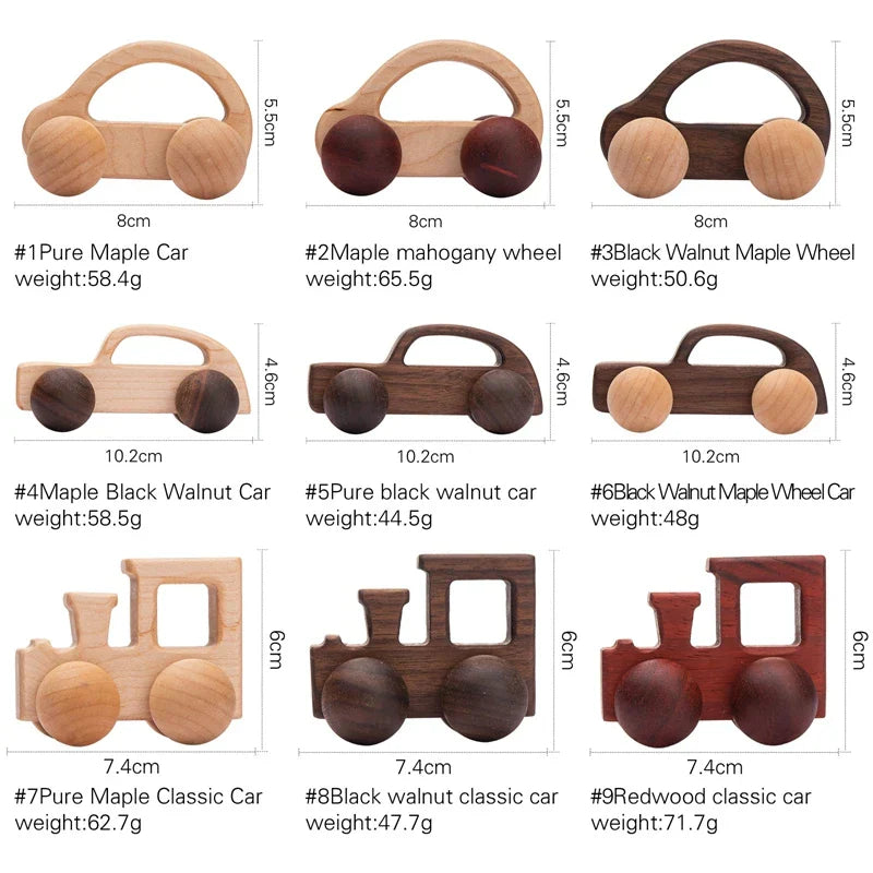 Eco-friendly wooden toy van for babies and toddlers