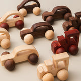 Wooden Cartoon Van Baby Toy