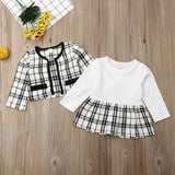 Warm and stylish baby girl outfit set