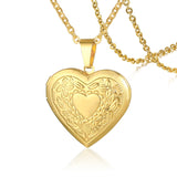 Vnox Custom Heart Locket Necklace