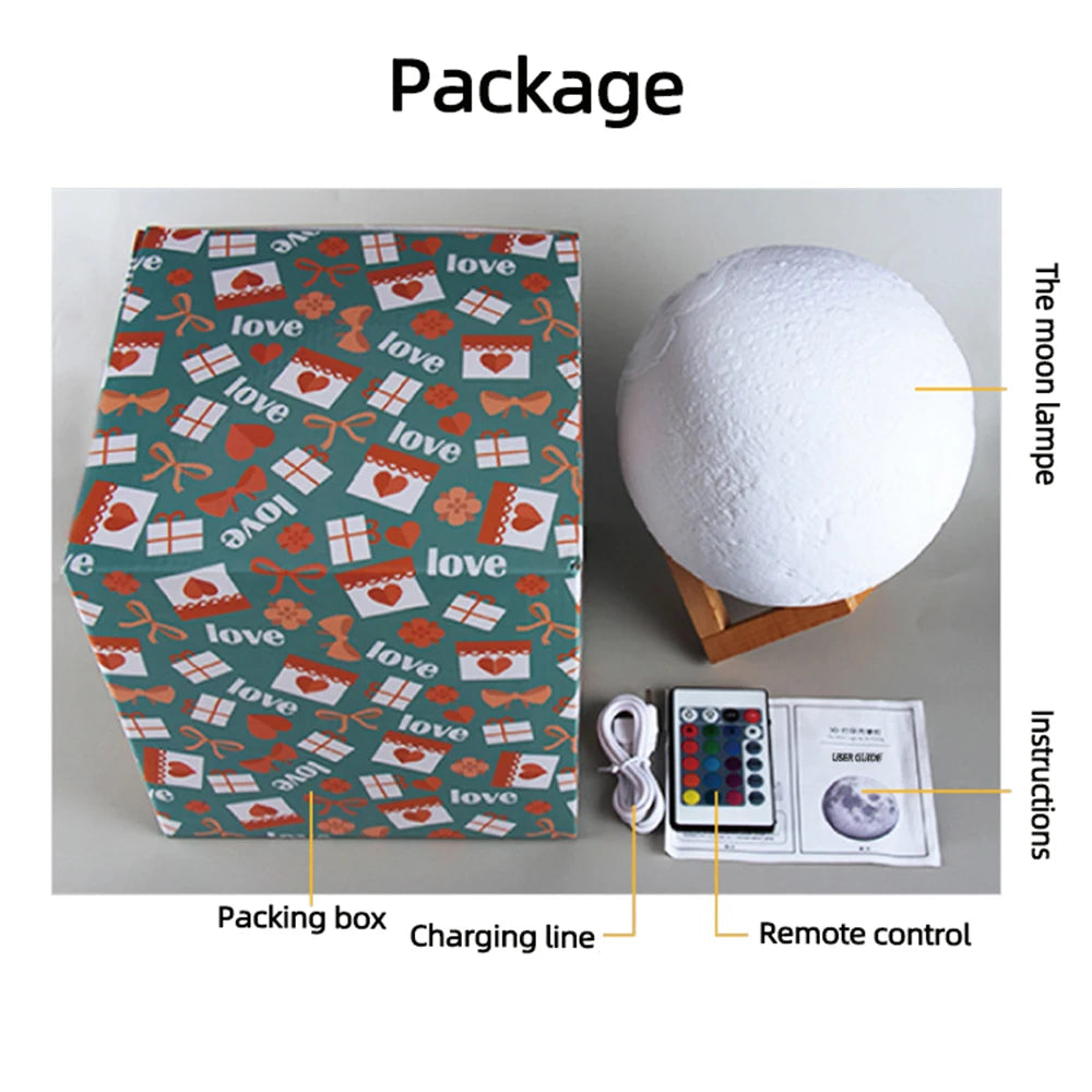 Personalized 3D Moon Lamp