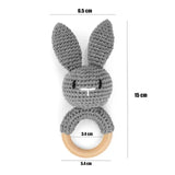 Crochet Bear Rattle Teether Toy
