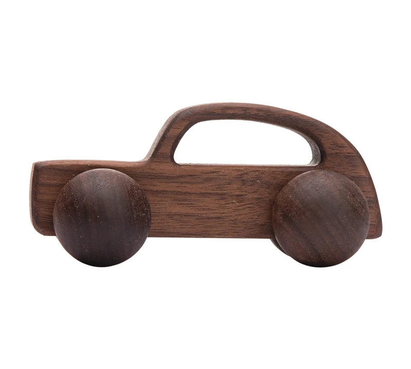 Wooden Cartoon Van Baby Toy