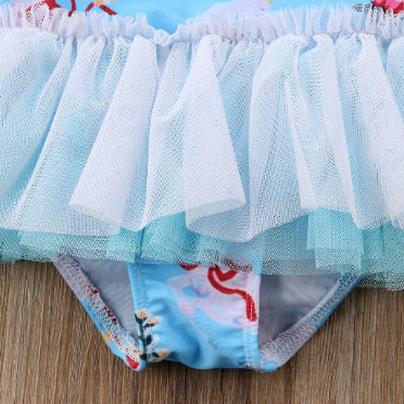 cartoon unicorn swimsuit for baby girls