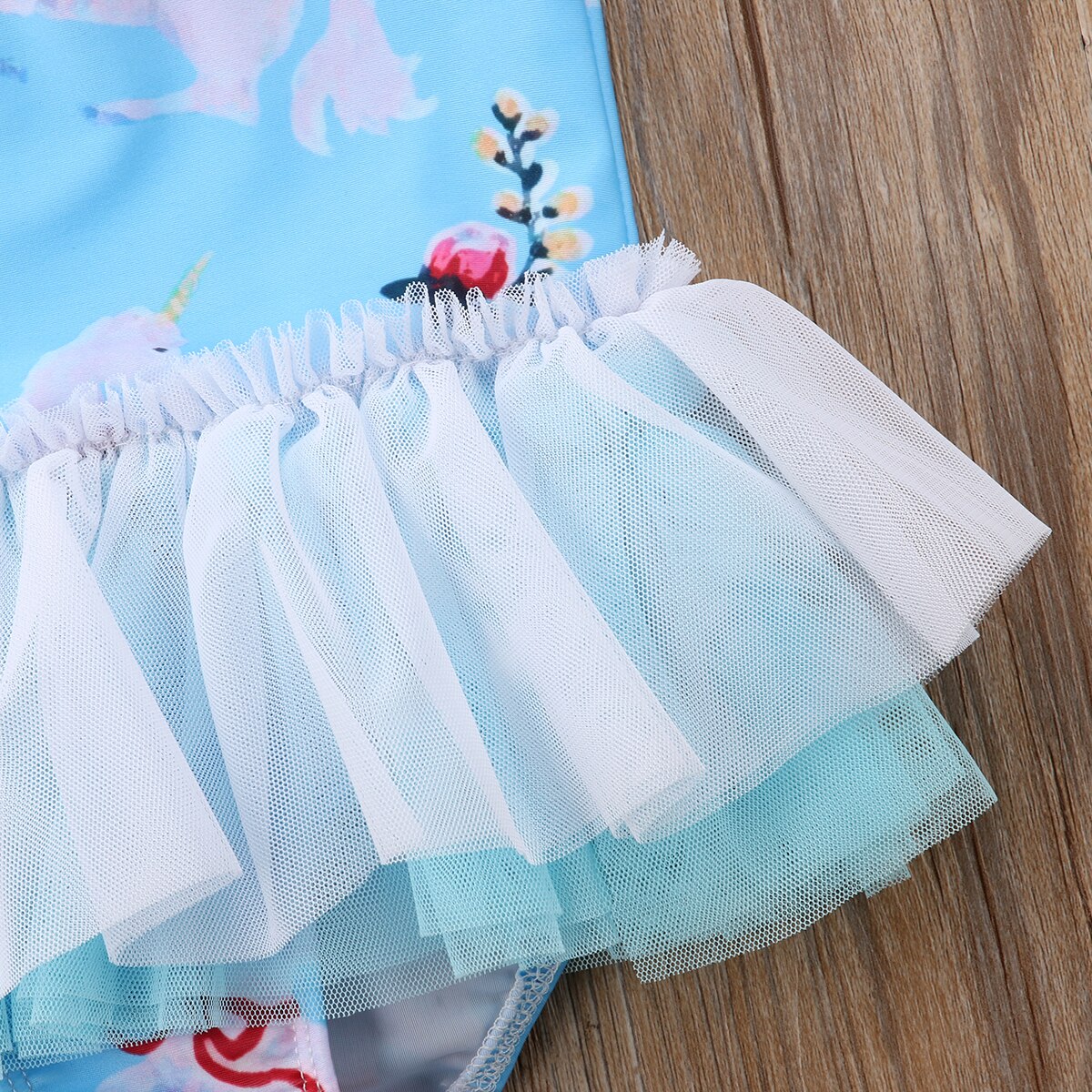 cartoon unicorn swimsuit for baby girls