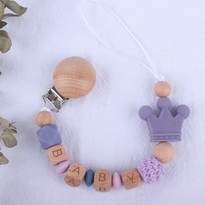 Custom baby pacifier clip with personalized design