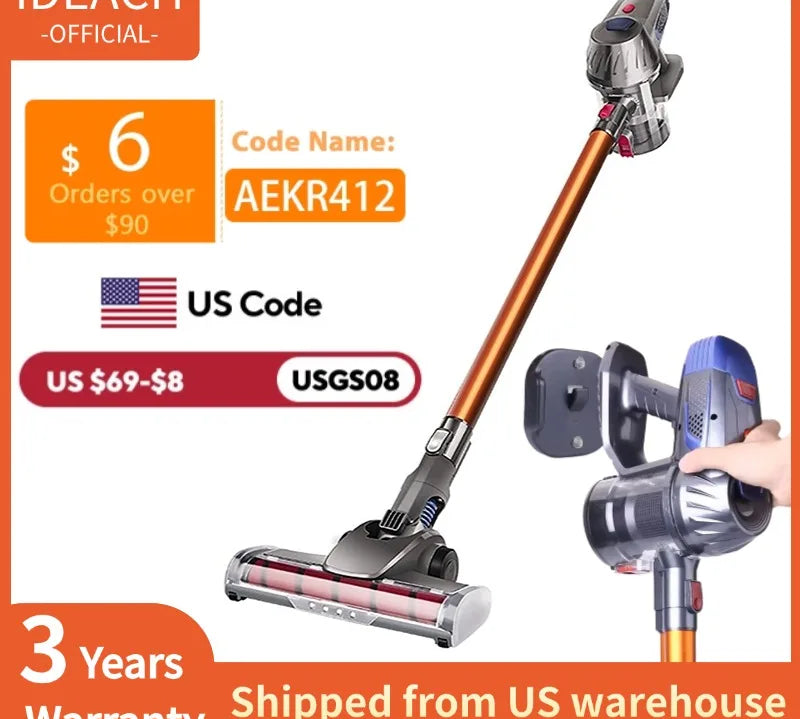 Cordless portable vacuum with strong suction