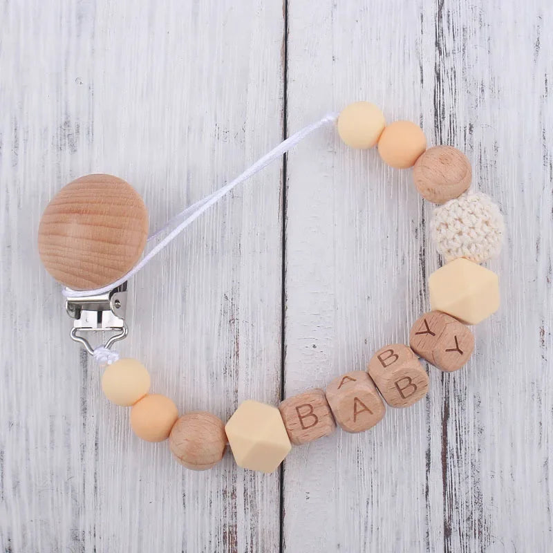 Personalized Silicone Baby Pacifier Clip