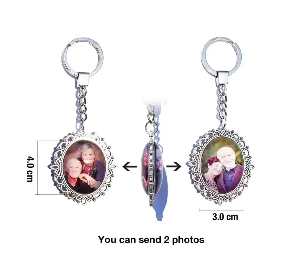 Custom Double-Sided Photo Keychain