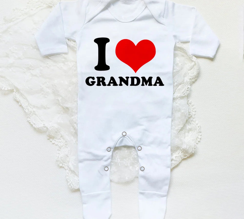 I Love Papa Mama Baby Romper