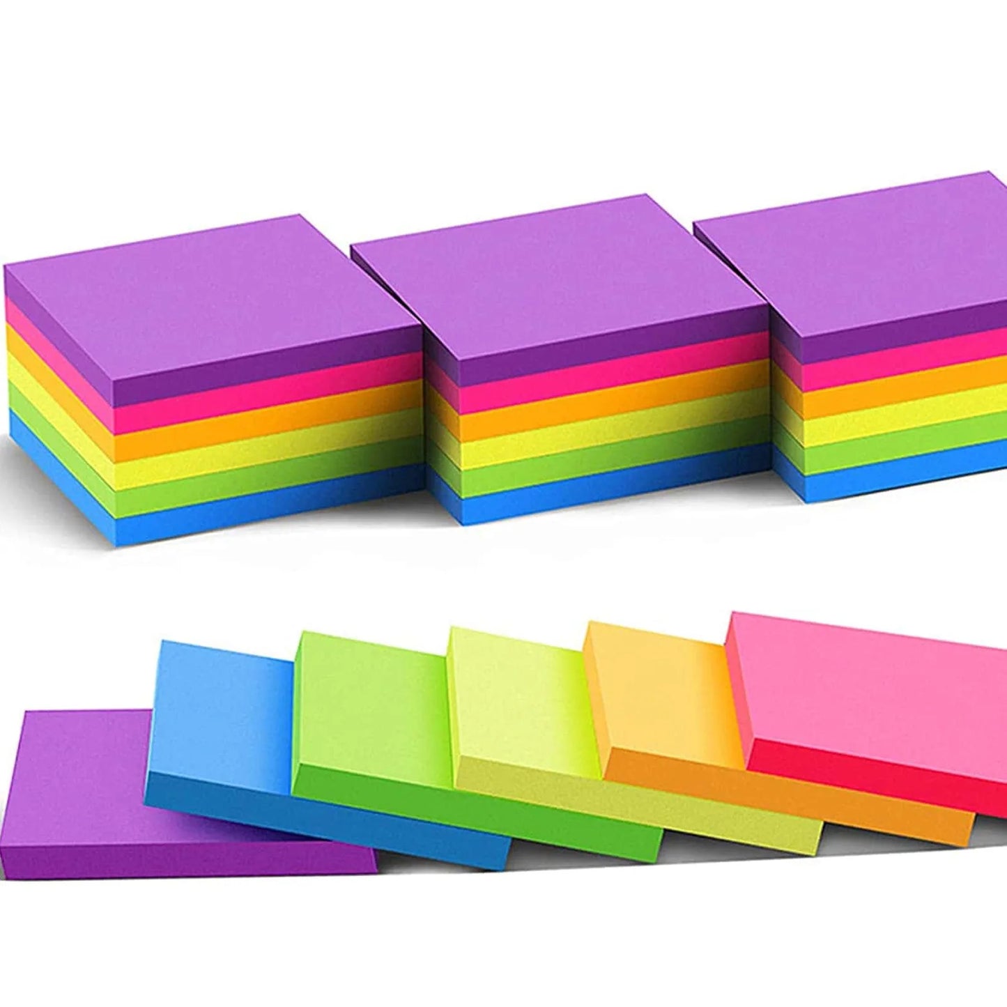 6 Pcs Fluorescent Sticky Notes