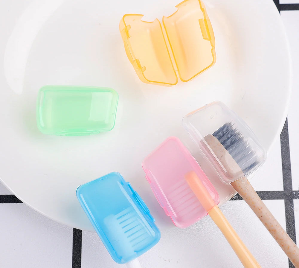 Hygienic toothbrush head covers for safe, clean travel