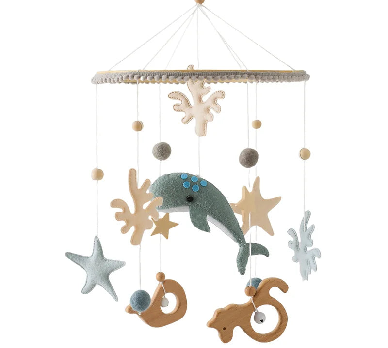 Wooden Baby Rattle Mobile